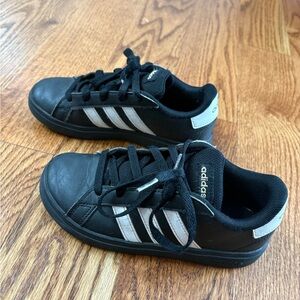 Adidas Kids Black and White Sneakers